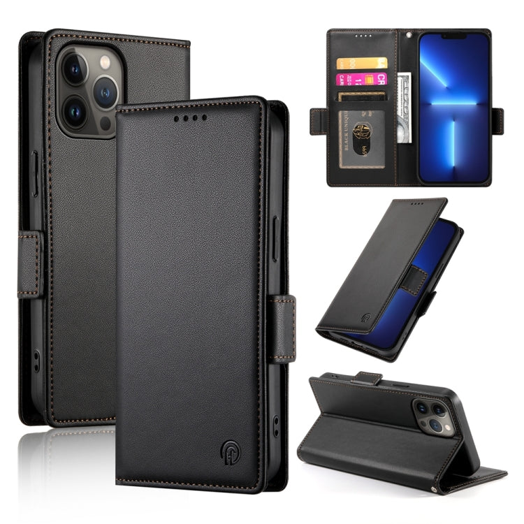 Side Buckle Magnetic Frosted Leather Phone Case, For iPhone 13 Pro Max, For iPhone 13 Pro, For iPhone 13, For iPhone 13 mini, For iPhone 12 / 12 Pro, For iPhone 12 Pro Max