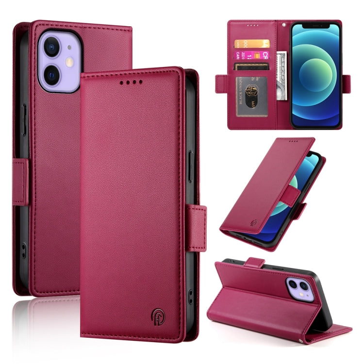 側扣磁吸霧面皮革手機殼，適用於 iPhone 12 mini、iPhone 11 Pro Max、iPhone 11、iPhone 11 Pro、iPhone X / XS、iPhone XR
