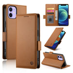 側扣磁吸霧面皮革手機殼，適用於 iPhone 12 mini、iPhone 11 Pro Max、iPhone 11、iPhone 11 Pro、iPhone X / XS、iPhone XR