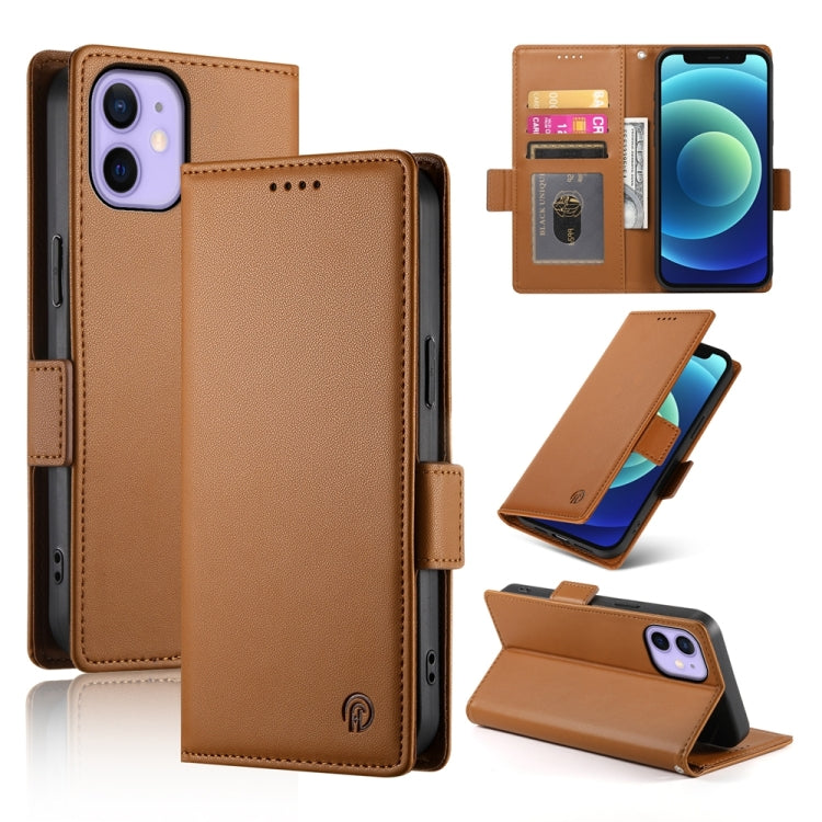 側扣磁吸霧面皮革手機殼，適用於 iPhone 12 mini、iPhone 11 Pro Max、iPhone 11、iPhone 11 Pro、iPhone X / XS、iPhone XR