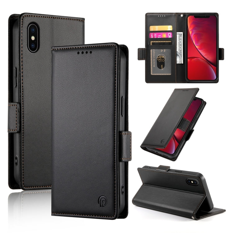側扣磁吸霧面皮革手機殼，適用於 iPhone 12 mini、iPhone 11 Pro Max、iPhone 11、iPhone 11 Pro、iPhone X / XS、iPhone XR