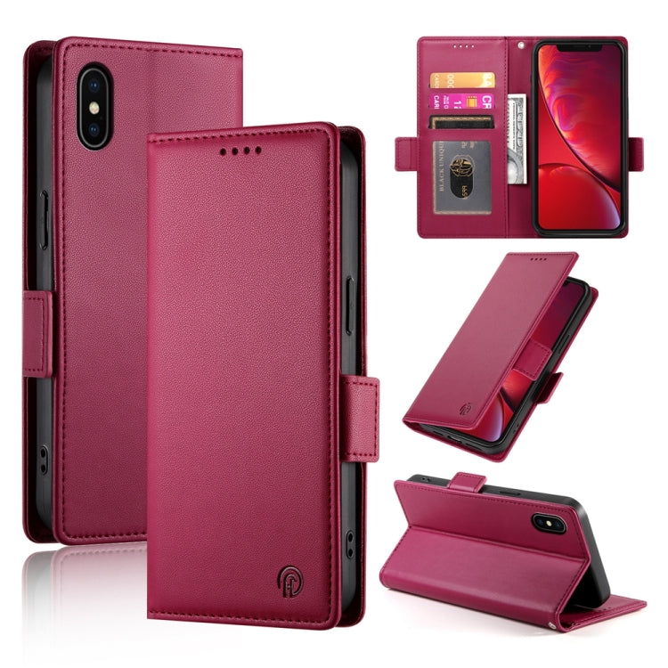 側扣磁吸霧面皮革手機殼，適用於 iPhone 12 mini、iPhone 11 Pro Max、iPhone 11、iPhone 11 Pro、iPhone X / XS、iPhone XR