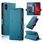 側扣磁吸霧面皮革手機殼，適用於 iPhone 12 mini、iPhone 11 Pro Max、iPhone 11、iPhone 11 Pro、iPhone X / XS、iPhone XR