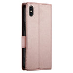 側扣磁吸霧面皮革手機殼，適用於 iPhone XS Max、iPhone 8 Plus / 7 Plus