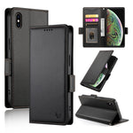 側扣磁吸霧面皮革手機殼，適用於 iPhone XS Max、iPhone 8 Plus / 7 Plus