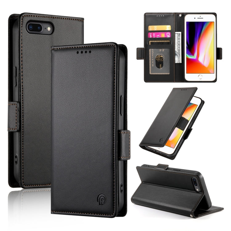 側扣磁吸霧面皮革手機殼，適用於 iPhone XS Max、iPhone 8 Plus / 7 Plus