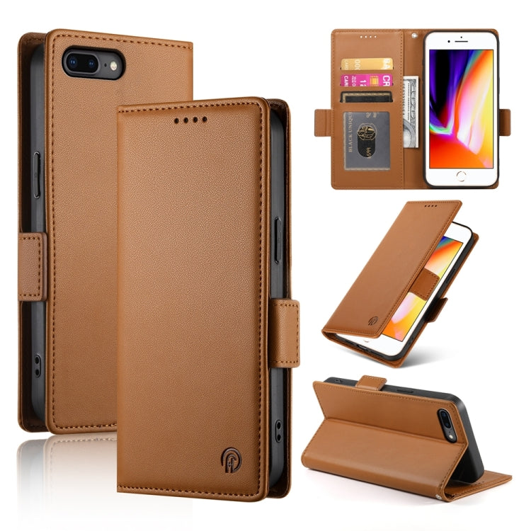 側扣磁吸霧面皮革手機殼，適用於 iPhone XS Max、iPhone 8 Plus / 7 Plus