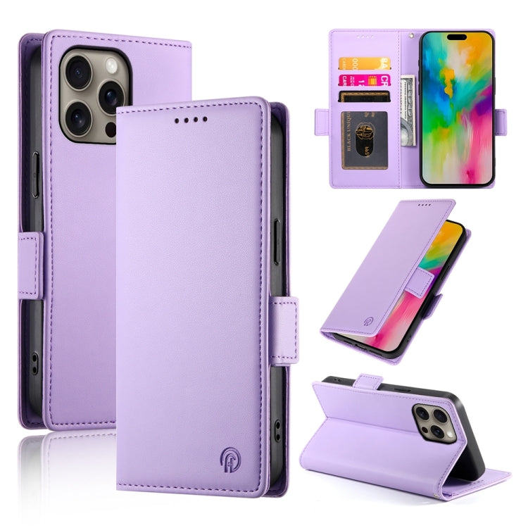Side Buckle Magnetic Frosted Leather Phone Case, For iPhone 17e / 16e, For iPhone 17 Pro Max, For iPhone 17 Pro, For iPhone 17, For iPhone Air, For iPhone 16 Pro Max