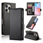 側扣磁吸霧面皮革手機殼，適用於 iPhone 16 Pro、iPhone 16 Plus、iPhone 16、iPhone 15 Pro Max、iPhone 15 Pro、iPhone 15 Plus