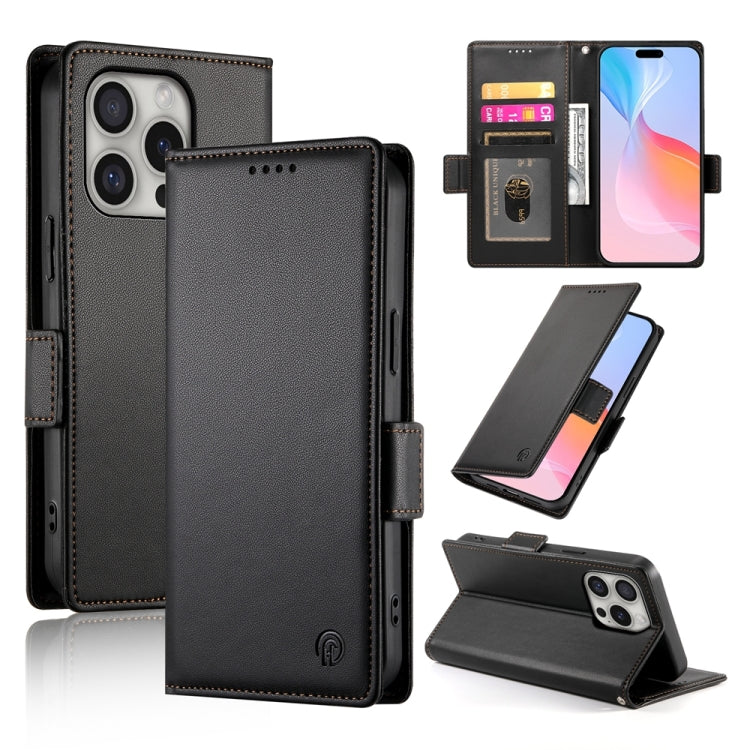 側扣磁吸霧面皮革手機殼，適用於 iPhone 16 Pro、iPhone 16 Plus、iPhone 16、iPhone 15 Pro Max、iPhone 15 Pro、iPhone 15 Plus
