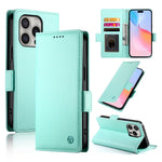 側扣磁吸霧面皮革手機殼，適用於 iPhone 16 Pro、iPhone 16 Plus、iPhone 16、iPhone 15 Pro Max、iPhone 15 Pro、iPhone 15 Plus
