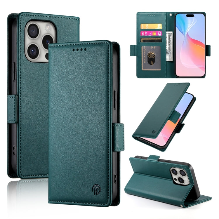 側扣磁吸霧面皮革手機殼，適用於 iPhone 16 Pro、iPhone 16 Plus、iPhone 16、iPhone 15 Pro Max、iPhone 15 Pro、iPhone 15 Plus