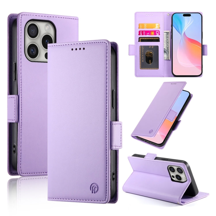 側扣磁吸霧面皮革手機殼，適用於 iPhone 16 Pro、iPhone 16 Plus、iPhone 16、iPhone 15 Pro Max、iPhone 15 Pro、iPhone 15 Plus