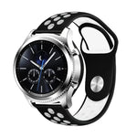 適用於 Samsung Gear S4 Active 22mm 雙色矽膠替換錶帶