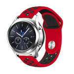 適用於 Samsung Gear S4 Active 22mm 雙色矽膠替換錶帶