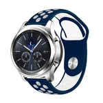 適用於 Samsung Gear S4 Active 22mm 雙色矽膠替換錶帶