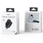 Yesido YC69 30W USB + 雙 USB-C / Type-C 數字顯示充電器，規格：EU 插頭，YC69