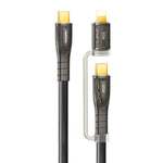 REMAX RC-C165 Prime 1.2米 60W Type-C 轉 Type-C + 8 Pin 編織快充線，RC-C165