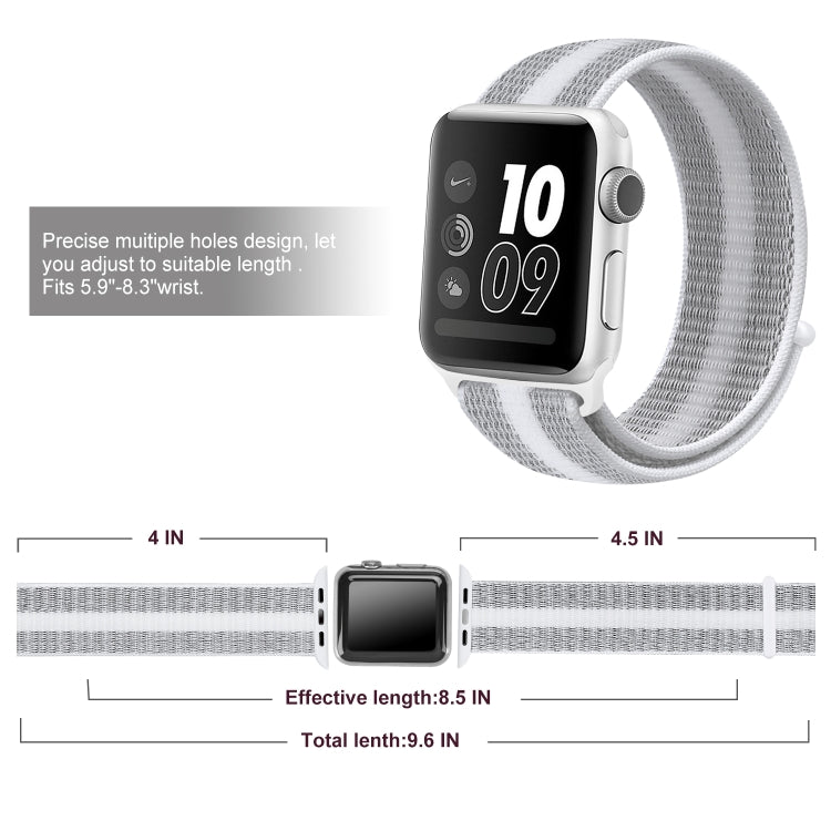 尼龍環錶帶，適用於Apple Watch Series 8&7 41mm / SE 2&6&SE&5&4 40mm / 3&2&1 38mm，適用於Apple Watch Ultra 49mm / Series 8&7 45mm / SE 2&6&SE&5&4 44mm / 3&2&1 42mm，適用於Apple Watch Series 7 45mm / 6 & SE & 5 & 4 44mm / 3 & 2 & 1 42mm