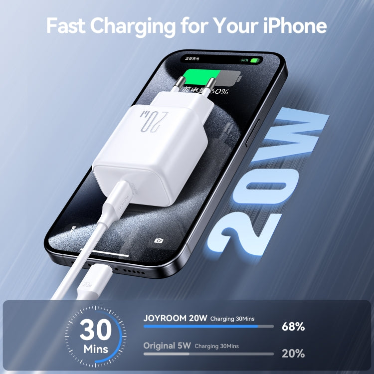 JOYROOM JR-TCF20 PD20W USB-C / Type-C 埠充電器，歐規插頭