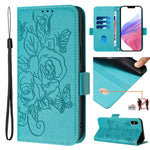 浮雕玫瑰 RFID 防盜皮革手機殼，適用於 iPhone 11 Pro Max、iPhone 11、iPhone 11 Pro、iPhone XS / X、iPhone XR、iPhone XS Max、iPhone 8 Plus / 7 Plus