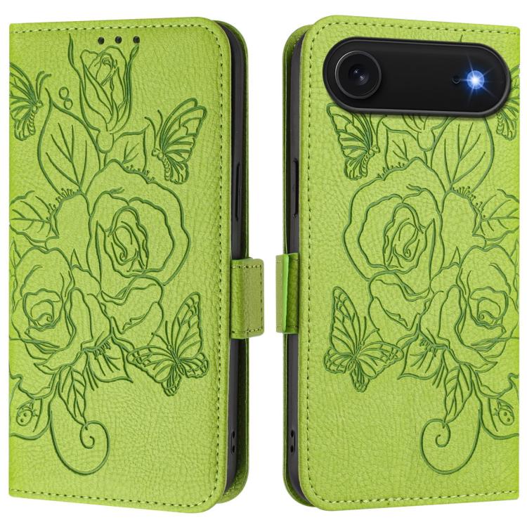 壓紋玫瑰 RFID 防盜皮革手機殼，適用於 iPhone 17 Pro Max、iPhone 17 Pro、iPhone 17、iPhone Air、iPhone SE 2024、iPhone 16 Pro Max、iPhone 16 Pro、iPhone 16 Plus