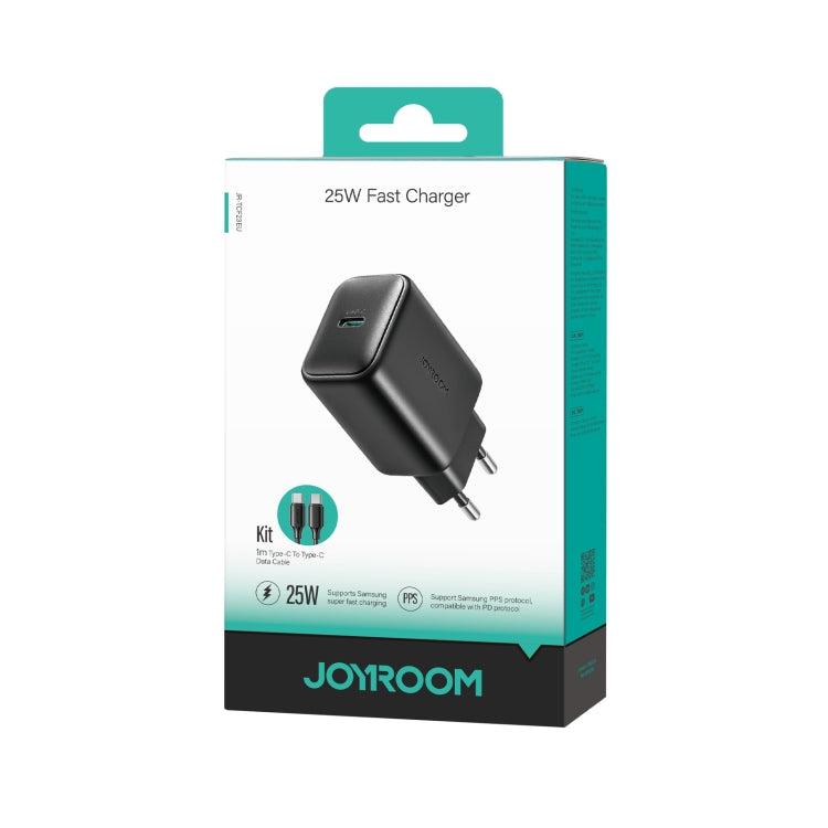 JOYROOM JR-TCF23 25W USB-C / Type-C 快速充電器套件，含 Type-C to Type-C 線，EU 插頭，UK 插頭