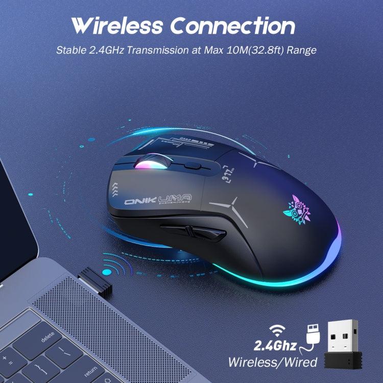ONIKUMA CW917 RGB 4800DPI雙模有線+2.4GHz無線滑鼠，CW917（黑色），CW917（白色）