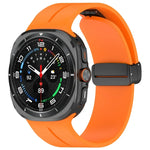 磁吸摺疊扣矽膠錶帶，適用於Samsung Galaxy Watch Ultra 47mm / Ultra 2025