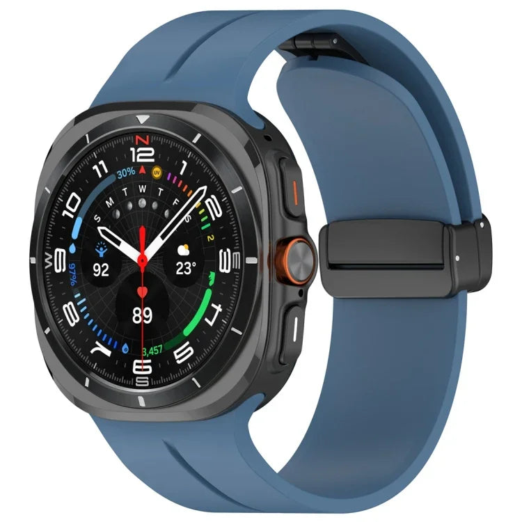 磁吸摺疊扣矽膠錶帶，適用於Samsung Galaxy Watch Ultra 47mm / Ultra 2025