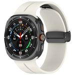 磁吸摺疊扣矽膠錶帶，適用於Samsung Galaxy Watch Ultra 47mm / Ultra 2025