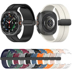 磁吸摺疊扣矽膠錶帶，適用於Samsung Galaxy Watch Ultra 47mm / Ultra 2025