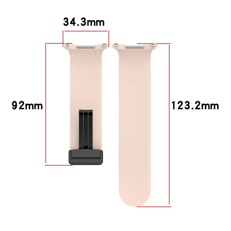 磁吸摺疊扣矽膠錶帶，適用於Samsung Galaxy Watch Ultra 47mm / Ultra 2025