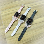 蝴蝶結亮鑽替換錶帶，適用於Apple Watch 5 & 4 44mm / 3 & 2 & 1 42mm
