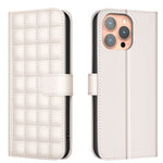方格紋理皮革手機殼，適用於 iPhone 17e / 16e、iPhone 17 Pro Max、iPhone 16 Pro Max、iPhone 16 Pro、iPhone 16 Plus、iPhone 16、iPhone 15 Pro Max、iPhone 15 Pro
