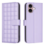 方格紋理皮革手機殼，適用於 iPhone 17e / 16e、iPhone 17 Pro Max、iPhone 16 Pro Max、iPhone 16 Pro、iPhone 16 Plus、iPhone 16、iPhone 15 Pro Max、iPhone 15 Pro