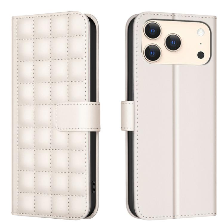 方格紋理皮革手機殼，適用於 iPhone 17e / 16e、iPhone 17 Pro Max、iPhone 16 Pro Max、iPhone 16 Pro、iPhone 16 Plus、iPhone 16、iPhone 15 Pro Max、iPhone 15 Pro