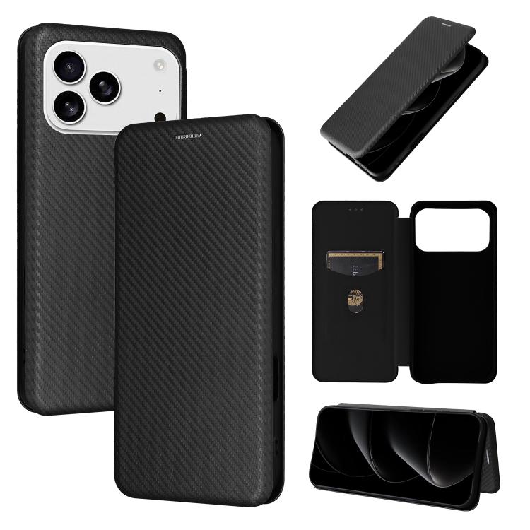 Carbon Fiber Texture Flip Leather Phone Case, For iPhone 17 Pro Max, For iPhone 17 Pro, For iPhone 17, For iPhone Air, For iPhone SE 2024, For iPhone 16 Pro Max, For iPhone 16 Pro, For iPhone 16 Plus, For iPhone 16