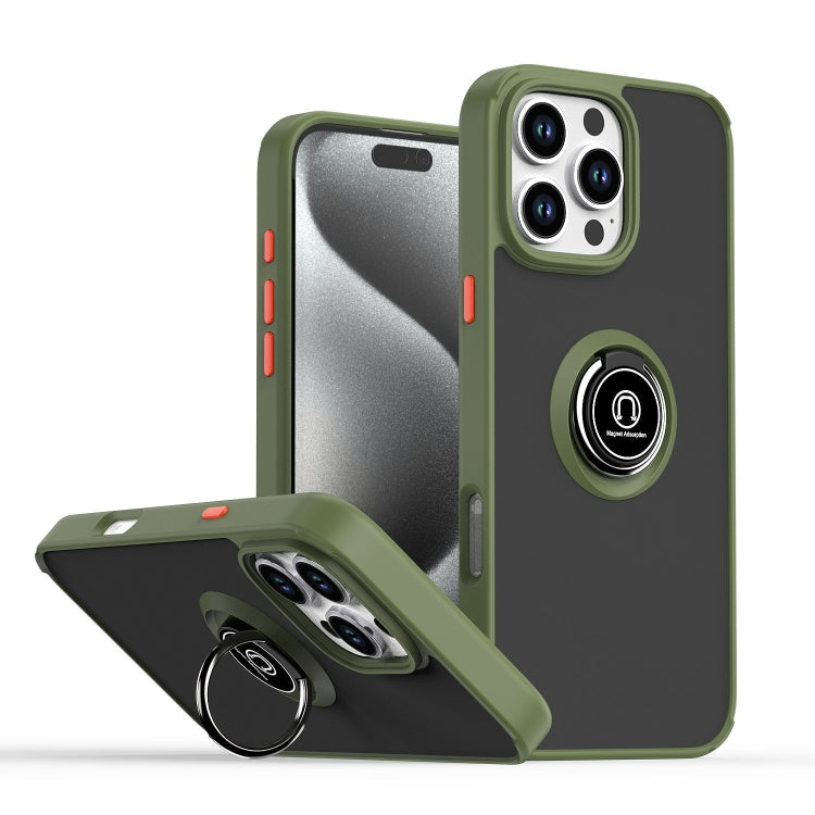 Q Shadow 1 系列 TPU + PC 手機殼附指環，適用於 iPhone 17e / 16e、iPhone 17 Pro Max、iPhone 17 Pro、iPhone 17、iPhone Air、iPhone 16 Pro Max