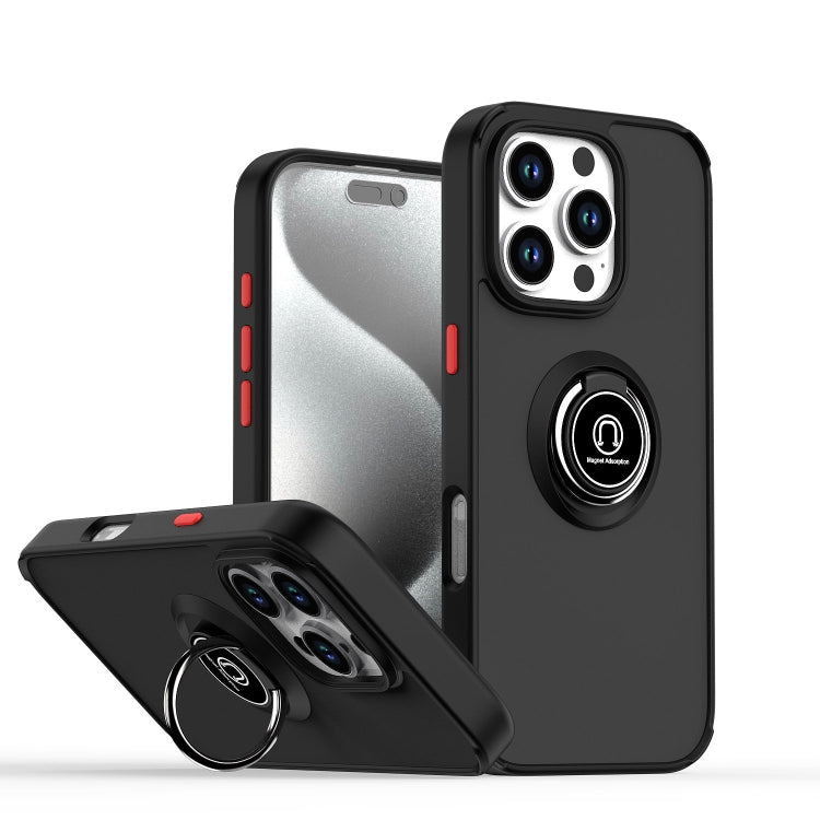 Q Shadow 1 系列 TPU + PC 手機殼附指環，適用於 iPhone 16 Pro、iPhone 16 Plus、iPhone 15 Pro Max、iPhone 15 Pro、iPhone 15 Plus、iPhone 15