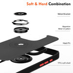 Q Shadow 1 系列 TPU + PC 手機殼附指環，適用於 iPhone 16 Pro、iPhone 16 Plus、iPhone 15 Pro Max、iPhone 15 Pro、iPhone 15 Plus、iPhone 15