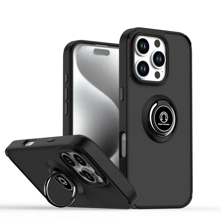 Q Shadow 1 系列 TPU + PC 手機殼附指環，適用於 iPhone 16 Pro、iPhone 16 Plus、iPhone 15 Pro Max、iPhone 15 Pro、iPhone 15 Plus、iPhone 15
