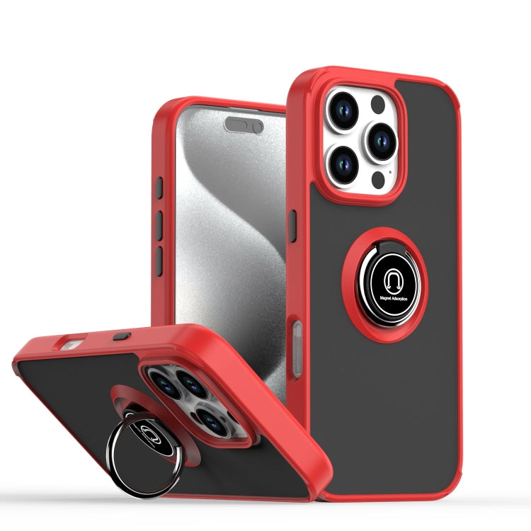 Q Shadow 1 系列 TPU + PC 手機殼附指環，適用於 iPhone 16 Pro、iPhone 16 Plus、iPhone 15 Pro Max、iPhone 15 Pro、iPhone 15 Plus、iPhone 15