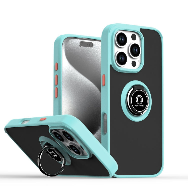 Q Shadow 1 系列 TPU + PC 手機殼附指環，適用於 iPhone 16 Pro、iPhone 16 Plus、iPhone 15 Pro Max、iPhone 15 Pro、iPhone 15 Plus、iPhone 15