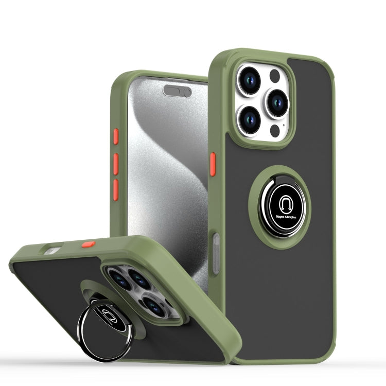 Q Shadow 1 系列 TPU + PC 手機殼附指環，適用於 iPhone 16 Pro、iPhone 16 Plus、iPhone 15 Pro Max、iPhone 15 Pro、iPhone 15 Plus、iPhone 15
