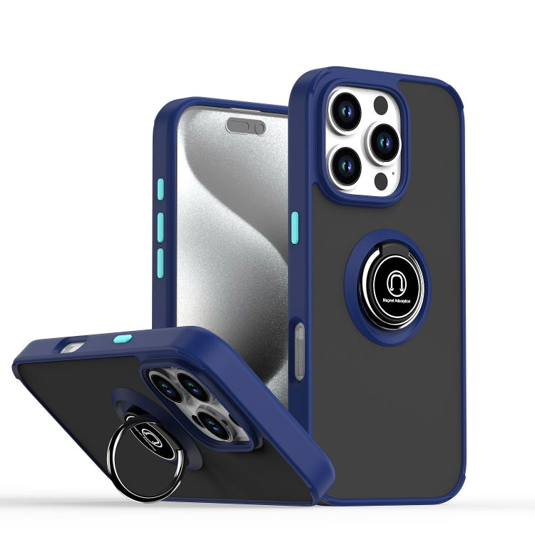 Q Shadow 1 系列 TPU + PC 手機殼附指環，適用於 iPhone 16 Pro、iPhone 16 Plus、iPhone 15 Pro Max、iPhone 15 Pro、iPhone 15 Plus、iPhone 15