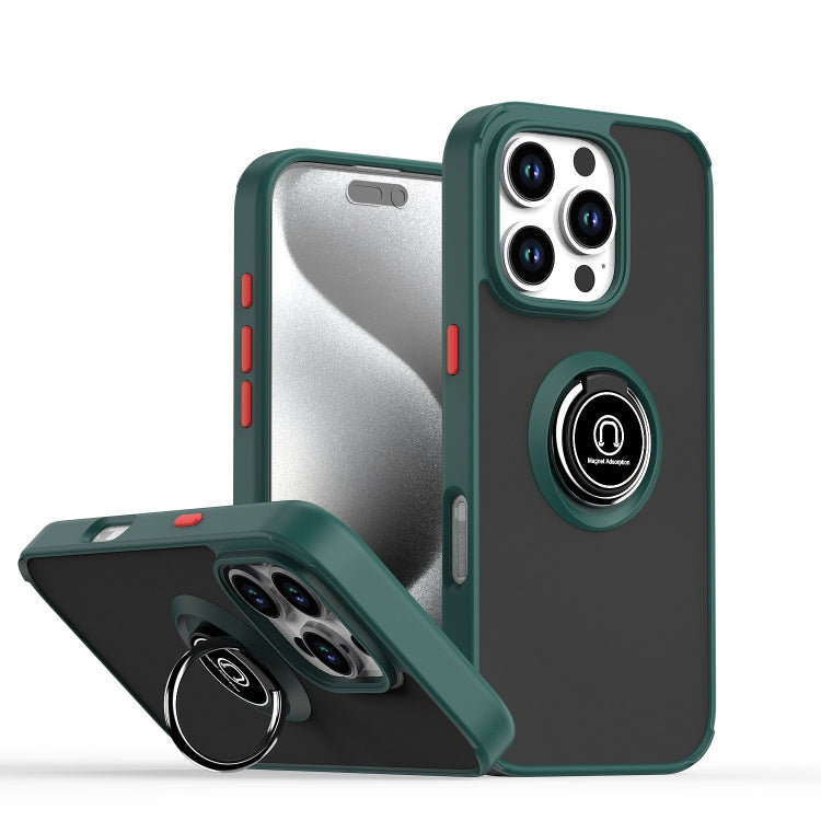Q Shadow 1 系列 TPU + PC 手機殼附指環，適用於 iPhone 16 Pro、iPhone 16 Plus、iPhone 15 Pro Max、iPhone 15 Pro、iPhone 15 Plus、iPhone 15