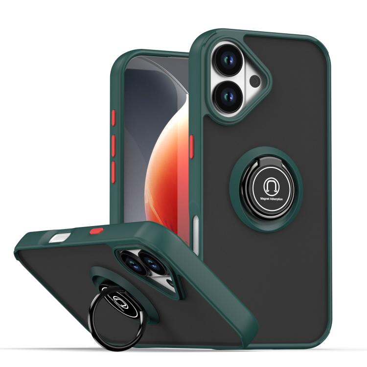 Q Shadow 1 系列 TPU + PC 手機殼附指環，適用於 iPhone 17e / 16e、iPhone 17 Pro Max、iPhone 17 Pro、iPhone 17、iPhone Air、iPhone 16 Pro Max