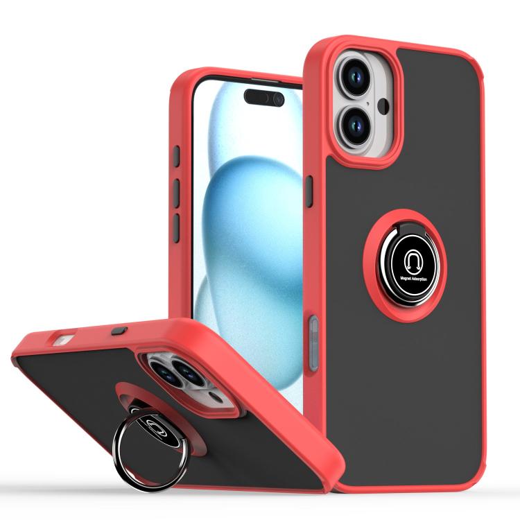 Q Shadow 1 系列 TPU + PC 手機殼附指環，適用於 iPhone 16 Pro、iPhone 16 Plus、iPhone 15 Pro Max、iPhone 15 Pro、iPhone 15 Plus、iPhone 15