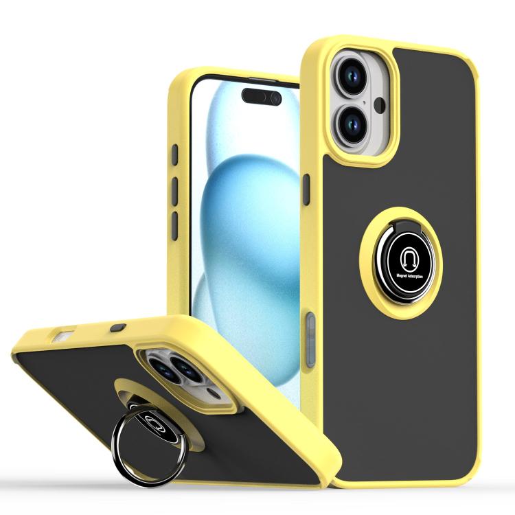 Q Shadow 1 系列 TPU + PC 手機殼附指環，適用於 iPhone 16 Pro、iPhone 16 Plus、iPhone 15 Pro Max、iPhone 15 Pro、iPhone 15 Plus、iPhone 15